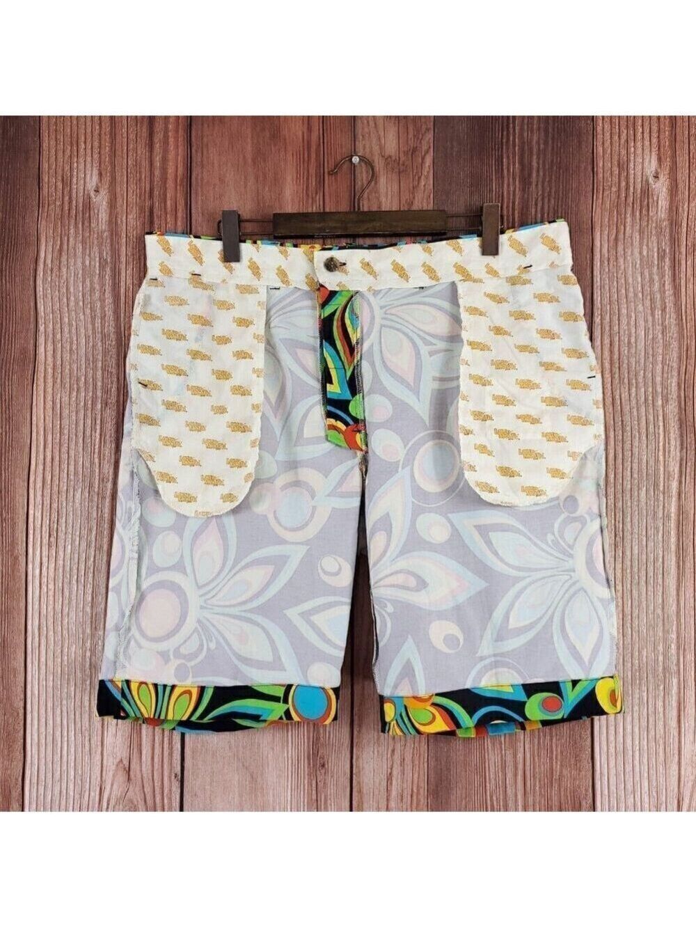 Loudmouth Golf Mens Sz 40 Multicolor Floral Groovy Lightweight Shagadelic Shorts - Picture 3 of 11